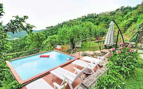 Cà Olivella: Mobilia, Cucina & Sala Da Pranzo Tavolo, Sedia, Pavimento, Mare, Balcone, Oceano, Ricorrere, Eco Hotel, Sala Da Pranzo