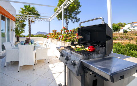 Castillo: Barbecue, Cibo, Ombrello, Ricorrere, Sedia, Cucinando