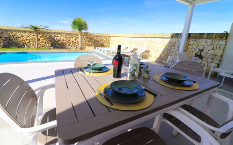 Villa Ginevra Luxury Otranto: Mobilia, Mobili Da Esterno, Piscina, Sedia, Ricorrere, Tavolo Esterno, Shade, Eco Hotel, Terrazza, Hotel