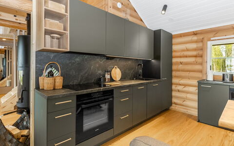 Villa Praava a: Pavimentazione, Legna, Cucina, Mobilia, Interior Design, Controsoffitto, Cabinetry, Pavimento, Pavimento In Legno, Elettrodomestico Da Cucina