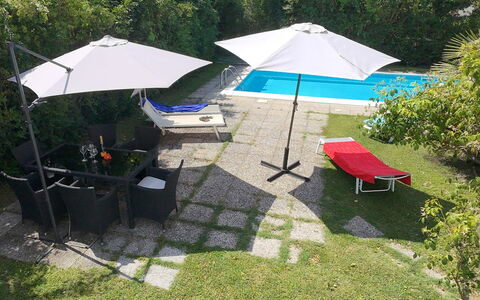 Villa Eva: Piscina, Ombrello, Mobilia, Mobili Da Esterno, Sedia, Ricorrere, Shade, Lettino, Tempo Libero, Giardino