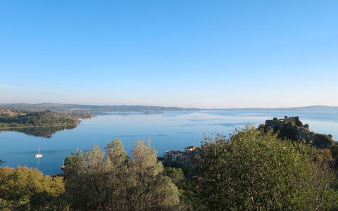Lago di Vico 629: Blu, Risorse Idriche, Cielo, Acqua, Corpo D'Acqua, Orizzonte, Paesaggio Naturale, Waterway, Banca, Costiera E Morfologie Oceanic