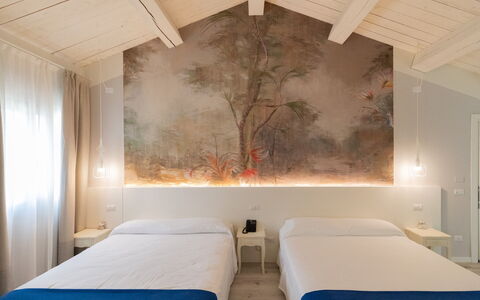 Relais Villa Mirandola: Interior Design, Soffitto, Camera Da Letto, Camera, Letto, Lenzuolo, Bedding, Biancheria, Telaio Del Letto, Dipingere