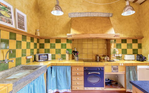 Mas Nualart: Cucina, Interior Design, Pavimentazione, Elettrodomestico Da Cucina, Controsoffitto, Legna, Cucina Stufa, Apparecchio Major, Pavimento, Soffitto