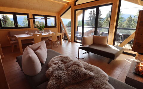 02 Nth050 18A Sup Chalet mit Sauna und Hot Tub 2 e: Legna, Villetta, Latifoglie, Log Cabin, Sedia, Color Legno, Materiali Naturali, Design, Legname, Soggiorno