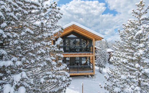 02 Nth050 18A Sup Chalet mit Sauna und Hot Tub 2 e: Legna, Neve, Inverno, Congelamento, Casa, Villetta, Pendenza, Log Cabin, Larice, Legname