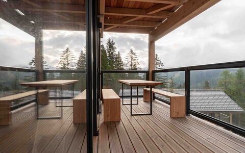 03 Nth032 Deluxe Chalet mit Sauna und Hot Tub: Legna, Pavimento In Legno, Latifoglie, Pavimentazione, Pavimento, Plank, Color Legno, Soffitto, Deck, Portico