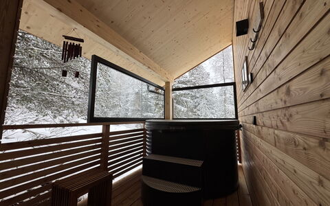 02 Nth056 18G Sup Chalet mit Sauna und Hot Tub 2 e: Casa, Arbusto, Casa, Zona Residenziale, Estate, Villetta, Hacienda, Cortile, Shade, Prato