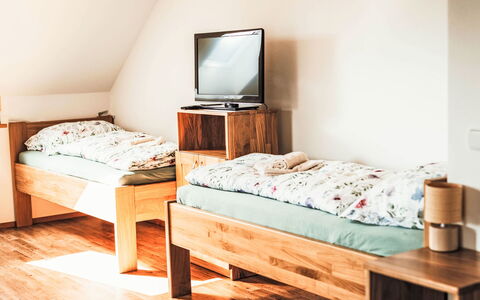 U Šenkýře Mikeše: Legna, Pavimentazione, Pavimento, Camera Da Letto, Letto, Mobilia, Interior Design, Letto A Castello, Camera, Bedding