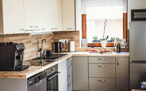 U Šenkýře Mikeše: Elettrodomestico Da Cucina, Cucina, Mobilia, Controsoffitto, Cabinetry, Apparecchio Major, Elettrodomestico, Interior Design, Pavimentazione, Piccolo Apparecchio