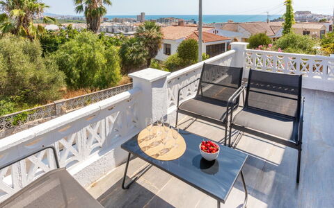 Alondras: Blu, Balcone, Corrimano, Appartamento, Recinzione, Mare, Ricorrere, Condominio, Piscina, Hotel