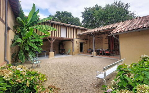 La Ferme de Bordenave: Blu, Balcone, Corrimano, Appartamento, Recinzione, Mare, Ricorrere, Condominio, Piscina, Hotel