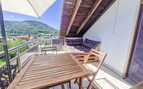 Annette: Legna, Balcone, Deck, Portico, Latifoglie, Corrimano, Color Legno, Mobili Da Esterno, Tavolo Esterno, Recinzione