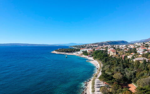 Novi Vinodolski 310: Corpo D'Acqua, Costa, Orizzonte, Costiera E Morfologie Oceanic, Estate, Mare, Spiaggia, Riva, Paesaggio, Banca