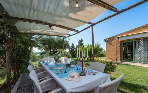 Il Podere di Fi 8: Mobilia, Sedia, Tavolo, Cucina & Sala Da Pranzo Tavolo, Mobili Da Esterno, Shade, Tavolo Esterno, Giardino, Backyard, Struttura Esterna