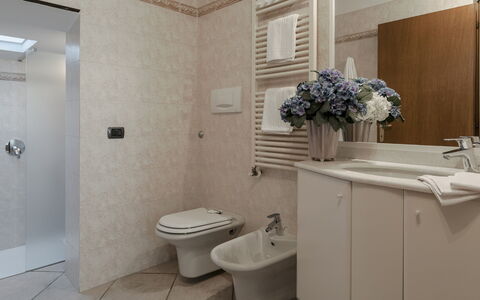 Arcimboldo House 2+2: Idraulico Fixture, Bagno, Pavimentazione, Lavello, Interior Design, Lavandino Del Bagno, Pavimento, Rubinetto, Idraulico, Gabinetto