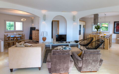 Villa Pajare Francesi 8+2: Mobilia, Interior Design, Pavimentazione, Pavimento, Divano, Soffitto, Legna, Soggiorno, Camera, Appartamento