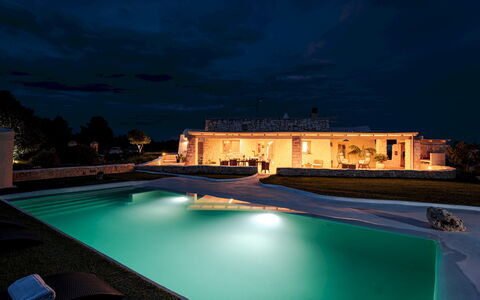 White Stone House 6+1: Blu, Piscina, Materiale Composito, Ricorrere, Giochi D'Acqua, Estate, Villa, Eco Hotel, Hotel, Terme