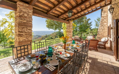 Vista del Lago 12: Mobilia, Sedia, Mobili Da Esterno, Estate, Cucina & Sala Da Pranzo Tavolo, Tavolo Esterno, Giardino, Agriturismo, Brick, Eco Hotel