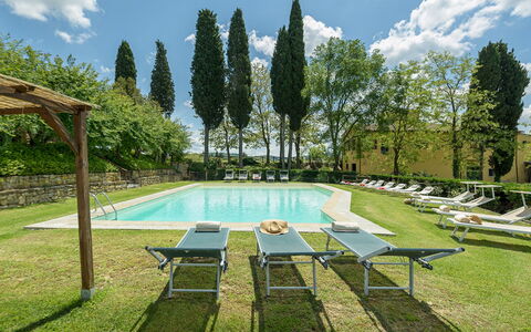 Poggerello 10: Piscina, Giardino, Estate, Ricorrere, Hacienda, Shade, Cortile, Eco Hotel, Prato, Landscaping