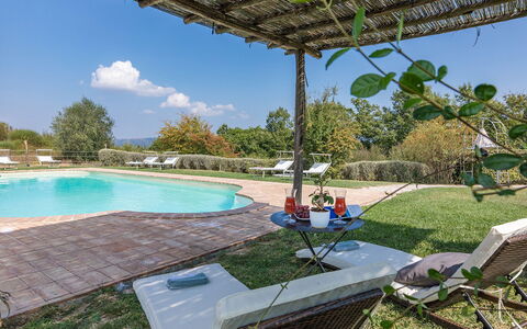 Podere di Salci 10: Piscina, Mobili Da Esterno, Mobilia, Ricorrere, Shade, Sedia, Lettino, Eco Hotel, Giardino, Backyard