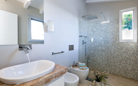 Villa Amar 4: Bagno, Idraulico Fixture, Pavimentazione, Parete, Interior Design, Lavandino Del Bagno, Lavello, Pavimento, Rubinetto, Casa