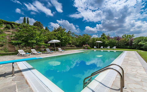 Villa Ambrah 12+1: Blu, Piscina, Ricorrere, Giardino, Landscaping, Eco Hotel, Terme, Mobili Da Esterno, Giochi D'Acqua, Sempreverde