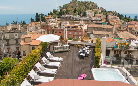 Attico Giafari 6: Appartamento, Urban Design, Balcone, Ricorrere, Hotel, Resort Citta ', Pianta Della Casa