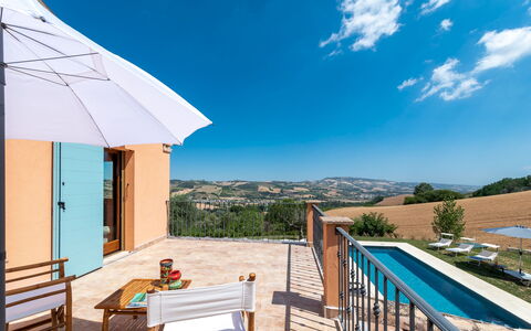 Casale Principessa 6+2: Piscina, Mobili Da Esterno, Mobilia, Sedia, Ricorrere, Ombrello, Eco Hotel, Balcone, Shade, Tavolo Esterno