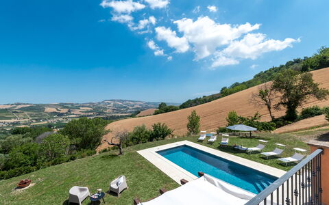 Casale Principessa 6+2: Piscina, Tempo Libero, Giardino, Mobili Da Esterno, Estate, Prato, Villa, Agriturismo, Backyard, Lettino