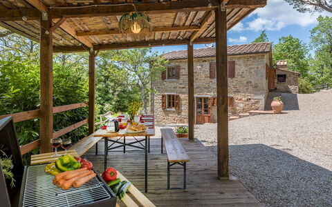 Casa Largnano 6+2: Legna, Villetta, Area Rurale, Log Cabin, Edifici Giardino, Backyard, Latifoglie, Giardino, Agriturismo, Legname