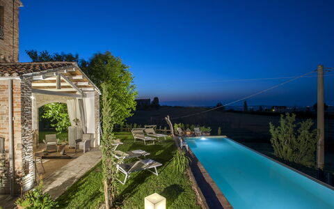 Casa Pilar 4+1: Piscina, Casa, Estate, Mobili Da Esterno, Villa, Ricorrere, Sedia, Backyard, Cortile, Hacienda