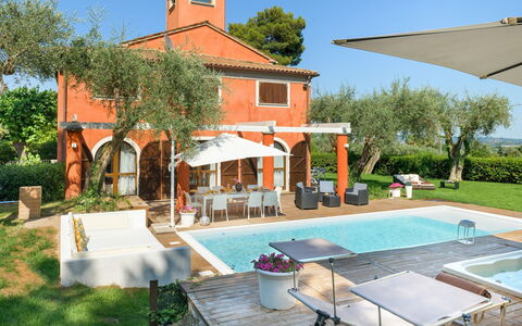 Villa Rossa 12: Piscina, Estate, Ricorrere, Hacienda, Villa, Design, Sedia, Resort Citta ', Eco Hotel, Ombrello