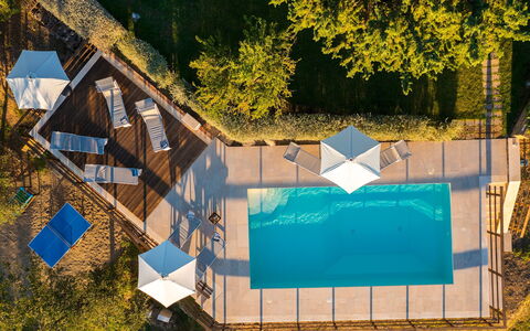 Podere Caprarecce 8: Piscina, Acqua, Mobili Da Esterno, Ricorrere, Lettino, Tempo Libero, Ombrello, Sedia, Eco Hotel, Shade