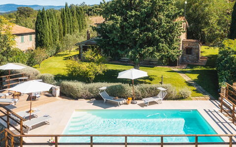 Podere Caprarecce 8: Piscina, Ombrello, Ricorrere, Mobili Da Esterno, Lettino, Eco Hotel, Tempo Libero, Terme, Estate, Giardino