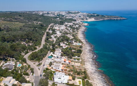 Villa Soleluna 7+1: Costa, Mare, Zona Residenziale, Costiera E Morfologie Oceanic, Paesaggio, Oceano, Insediamento Umano, Riva, Visione Globale, Fotografia Aerea