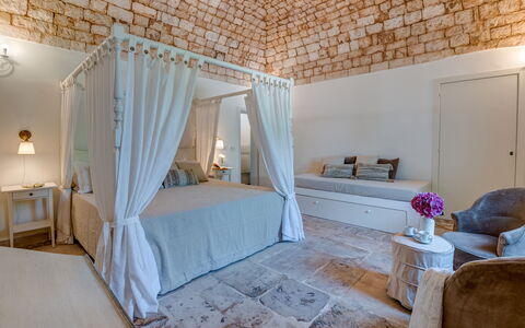 Masseria Profilo 8: Mobilia, Interior Design, Parete, Pavimentazione, Pavimento, Soffitto, Camera Da Letto, Illuminazione, Letto, Camera