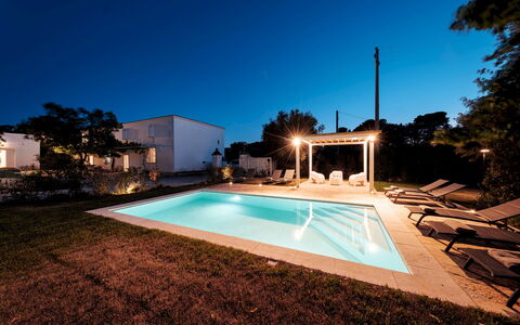 Masseria Profilo 8: Piscina, Ricorrere, Zona Residenziale, Materiale Composito, Estate, Eco Hotel, Shade, Tempo Libero, Hacienda, Mobili Da Esterno