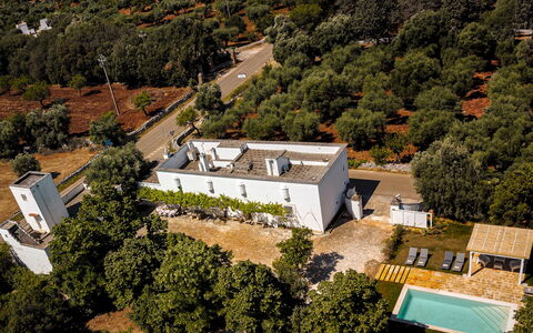 Masseria Profilo 8: Zona Residenziale, Paesaggio, Lotto, Area Rurale, Casa, Estate, Sobborgo, Fotografia Aerea, Visione Globale, Villa