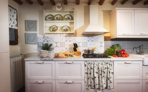 Podere Il Chiesino 8+2: Cucina, Interior Design, Mobilia, Apparecchio Major, Cabinetry, Controsoffitto, Elettrodomestico Da Cucina, Pavimentazione, Casa, Camera