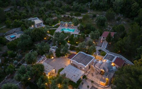 Pigreco 6+2: Paesaggio, Ricorrere, Estate, Piscina, Landscaping, Eco Hotel, Hacienda, Villaggio, Fotografia Aerea, Hotel