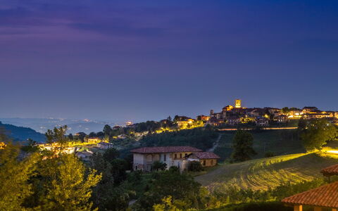Tramonto Albese 4: Natura, Orizzonte, Paesaggio, Collina, Sera, Crepuscolo, Insediamento Umano, Villaggio, Hill Station, Notte