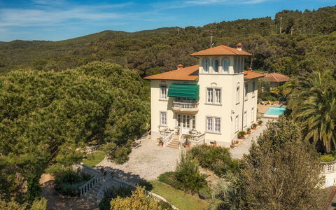 Villa Gaius 8+2: Costruzione, Albero, Casa, Casa, Zona Residenziale, Architettura, Arbusto, Facciata, Paesaggio, Estate