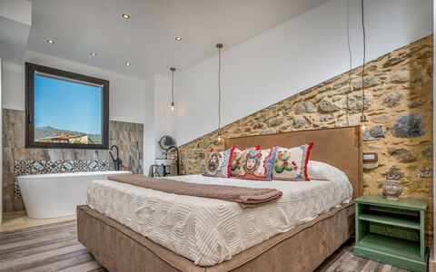 Villa Gallus 6: Mobilia, Interior Design, Pavimentazione, Parete, Pavimento, Camera Da Letto, Letto, Legna, Soffitto, Camera