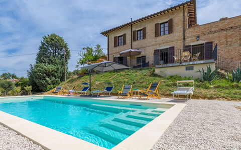 Casa Eusebia 8+2: Blu, Piscina, Ricorrere, Mobili Da Esterno, Estate, Villa, Eco Hotel, Landscaping, Lettino, Ombrello