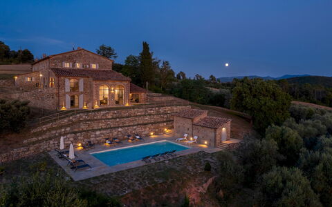 Villa Il Pozzo 14: Casa, Casa, Villetta, Estate, Agriturismo, Dimora, Villa, Piscina, Casa Storica, Sera