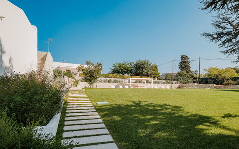 Villa Bellina 6: Giardino, Prato, Shade, Landscaping, Cortile, Backyard, Passerella, Erba Sintetica, Parco, Hacienda