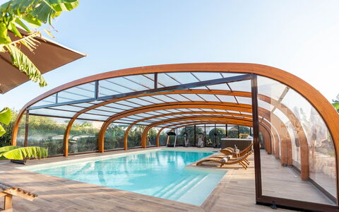 Villa i Mori 4: Legna, Materiale Composito, Eco Hotel, Tempo Libero, Piscina, Shade, Giardino, Struttura Esterna, Color Legno, Ricorrere