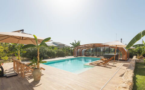 Villa i Mori 4: Ricorrere, Piscina, Eco Hotel, Shade, Ombrello, Tempo Libero, Landscaping, Estate, Struttura Esterna, Giardino