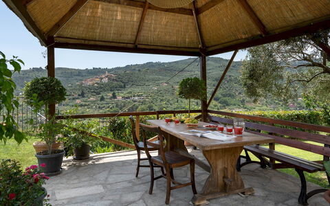 Villa Vittorio 6+2: Mobilia, Mobili Da Esterno, Tavolo, Tavolo Esterno, Sedia, Shade, Giardino, Struttura Esterna, Vaso Di Fiori, Eco Hotel